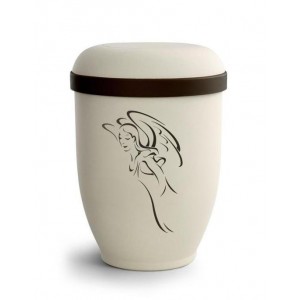 Biodegradable Urn (Natural Stone with Angel Design) **FREE UK SHIPPING**